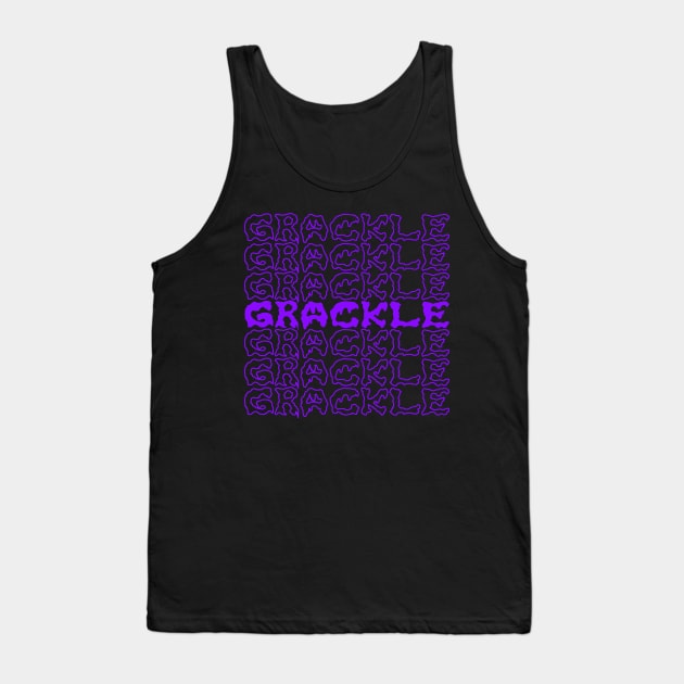 Grackle Repeating Text Tank Top by Jan Grackle